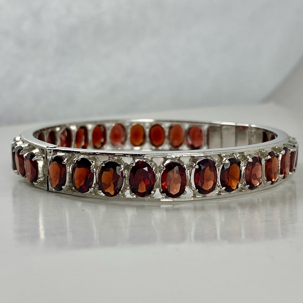 New Garnet Bangle Bracelet